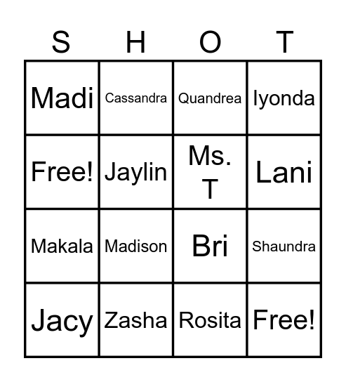 Most likely to...... Bingo Card