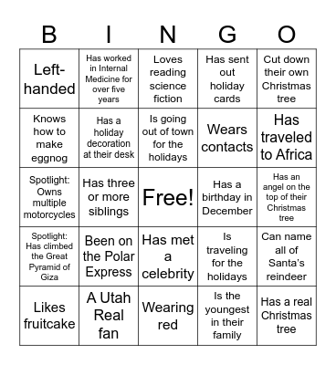 Find Someone Who... Bingo Card