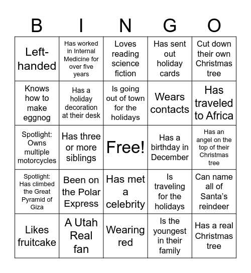 Find Someone Who... Bingo Card