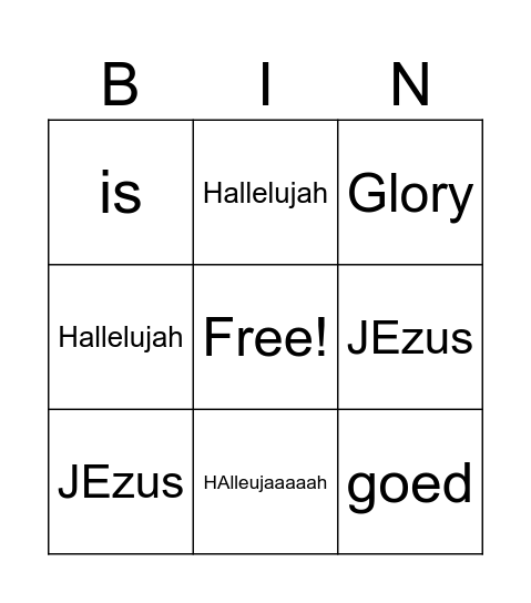 Kerst bingo Card