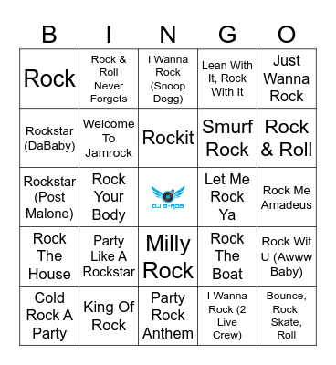 Rock On Bingo Card