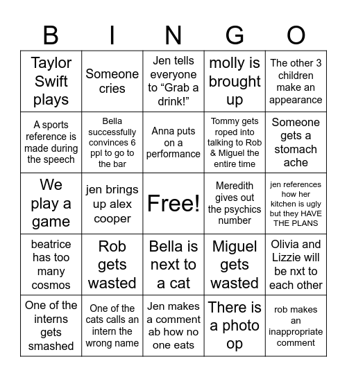 HO HO FARTS Bingo Card