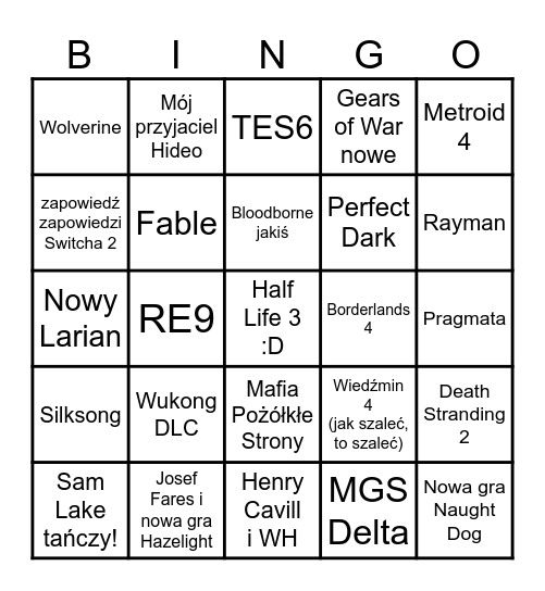 TGA2024_1 Bingo Card