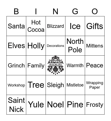 Armada Brewing Holidays Bingo Card