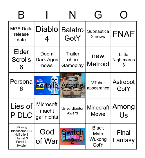 Heftige Bingo Gae Awards 3 Bingo Card