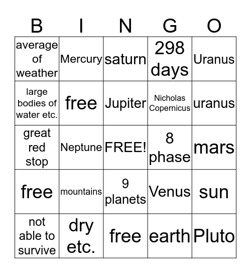Bingo Card