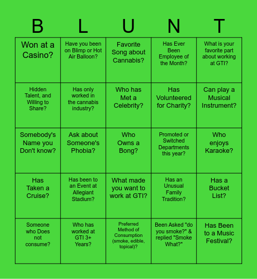 Stone Circle Bingo Card
