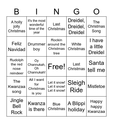 SINGO Bingo Card