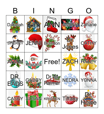 Christmas Bingo Card