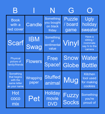 Holiday Bingo! Bingo Card