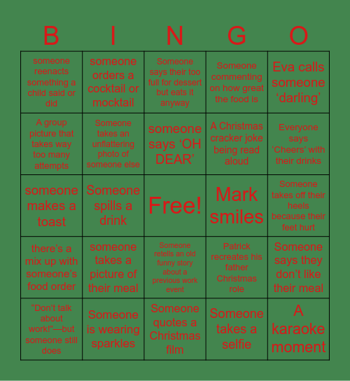 Christmas Bingo Card