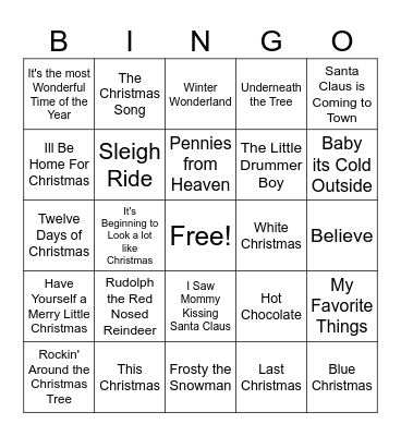 Christmas Bingo Card