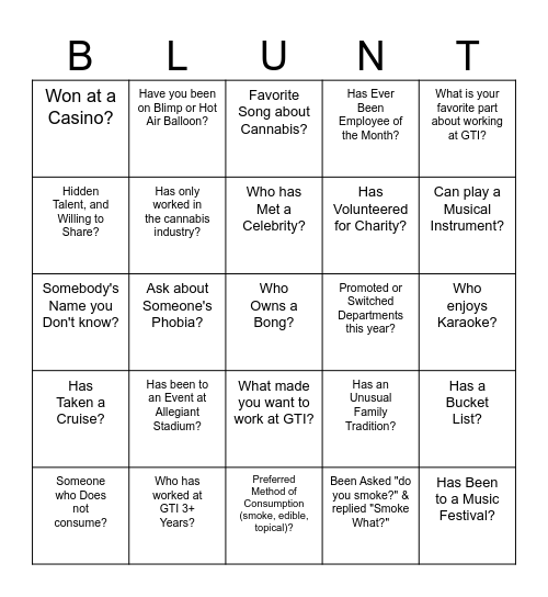 Stone Circle Bingo Card
