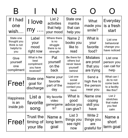 RT BINGO Card