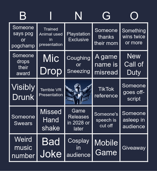 Game Awards Bingo 2024 Bingo Card