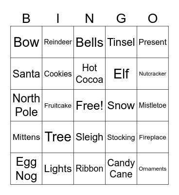 Christmas Bingo Card