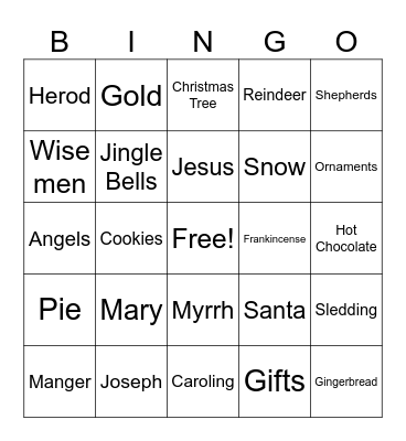Christmas! Bingo Card