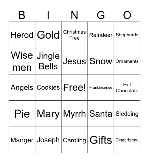 Christmas! Bingo Card