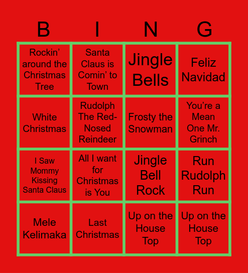 Christmas!! Bingo Card