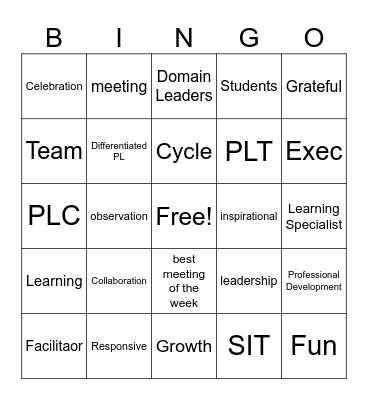 PLC Bingo! Bingo Card