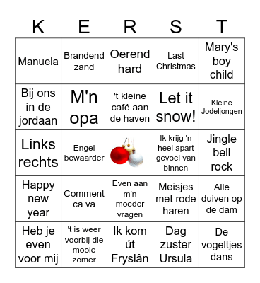 Bingo by Jolanda Kerst 2 Bingo Card