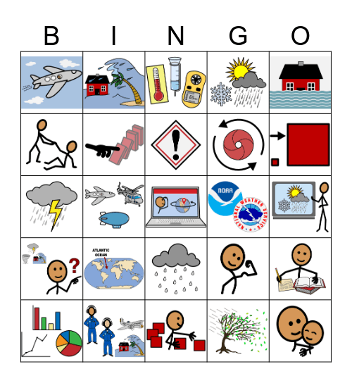 Hurricane Hunters Bingo Card