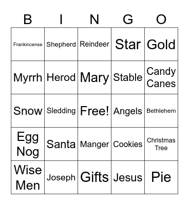 Christmas! Bingo Card