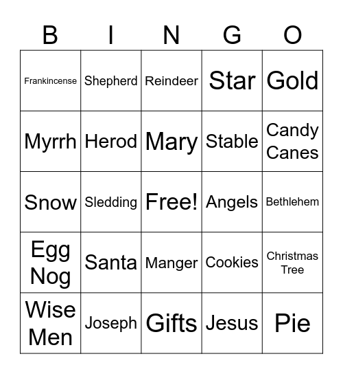Christmas! Bingo Card