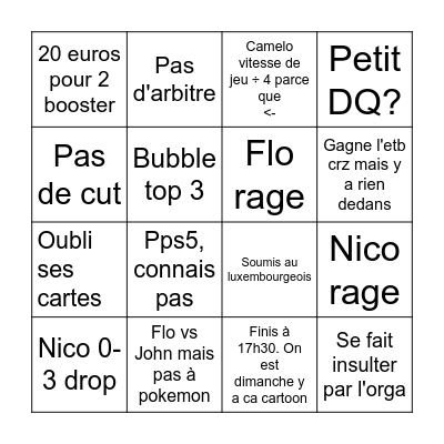 Cup Thionville Bingo Card