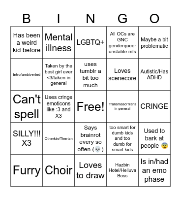 ME BINGO Card