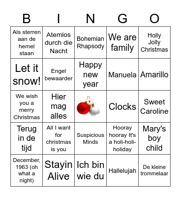 Bingo by Jolanda kerst (boom/ster) Bingo Card