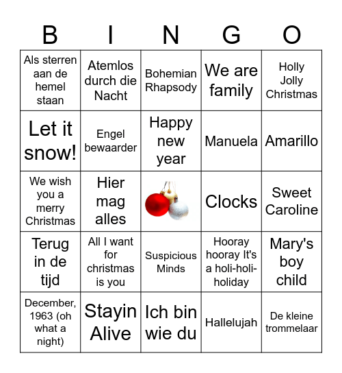 Bingo by Jolanda kerst (boom/ster) Bingo Card