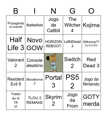 The Gayme Awards Bingo Card