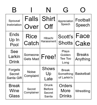 Icon SHITmas Bingo Card