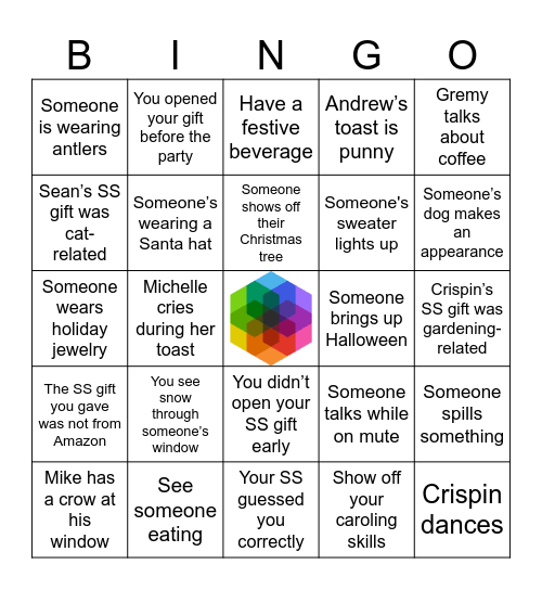 Kalamuna Holiday Party 2024 Bingo Card