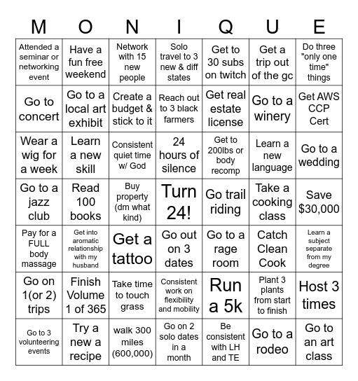 2025 Bingo Card