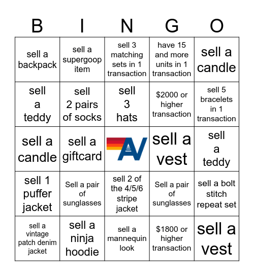 AV BINGO Card