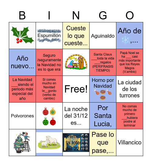 BINGO    DE     NAVIDAD Bingo Card