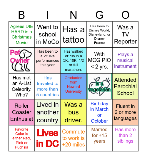 PIO BINGO Card