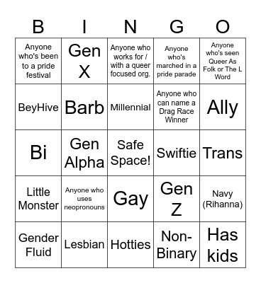Fellowship Bingo Card