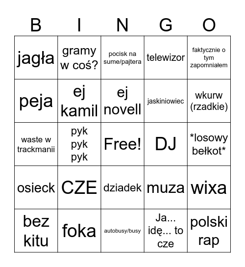 DWIT Bingo Card