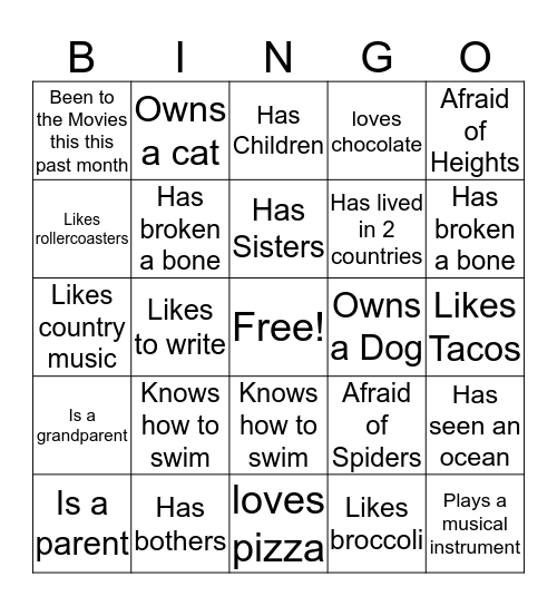 Bingo Card