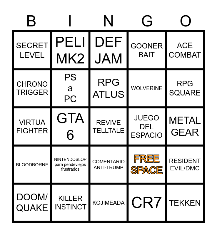 Photoshop Bingo! Bingo Card