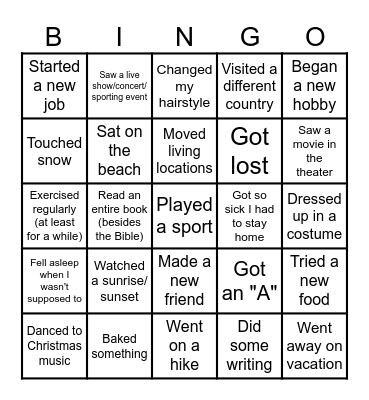 🎉 Year End Celebration 🎉 Bingo Card