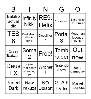 Balatro wins Bingo Card