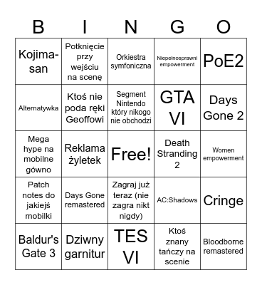 VGA MATI Bingo Card