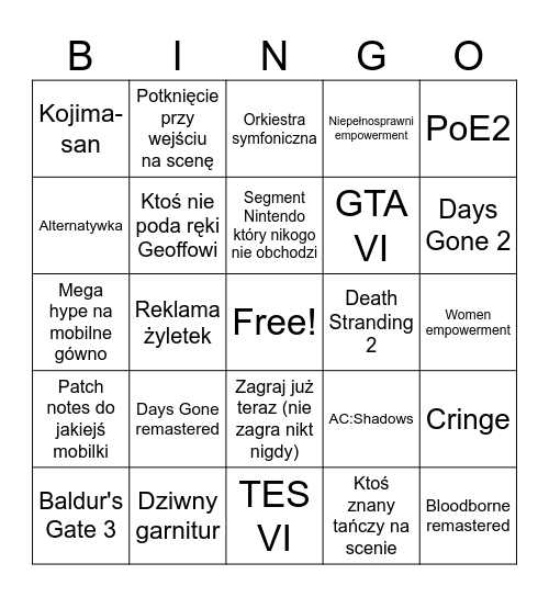 VGA MATI Bingo Card