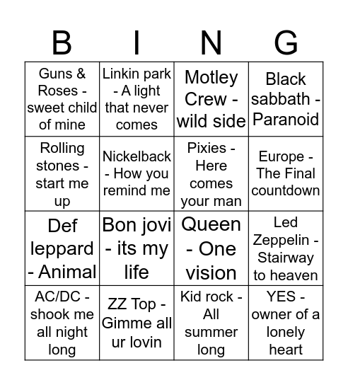 Joe's - POP BINGO Card