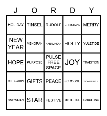 HOLIDAY BINGO Card