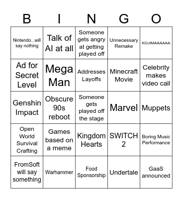 FIHJIWESRHFEWRSIH Bingo Card